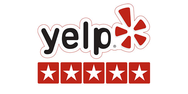 Yelp logo with red and black text, complemented by a burst symbol. Below it unfurls an adventure of five red stars, each cradling a white star—perfect for discovering private tours in Maui's vibrant landscape.